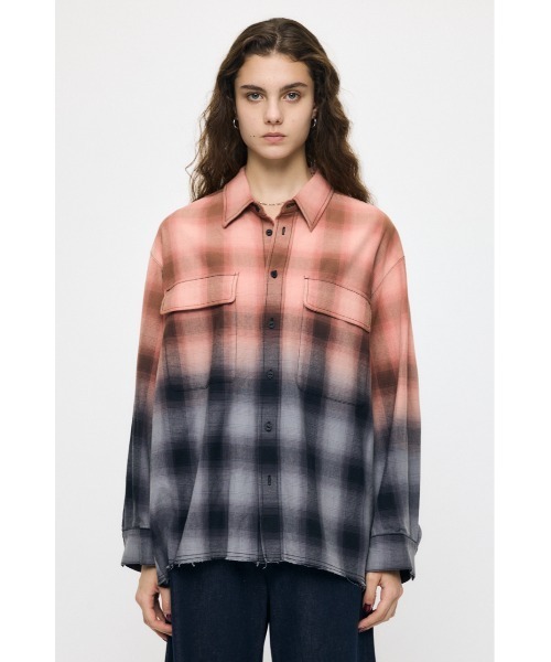 MOUSSY(マウジー)の「【26年AW新作】FADED CHECKED シャツ(シャツ/ブラウス・レディース・ブルー/ブラック・FREE)」の5枚目の写真