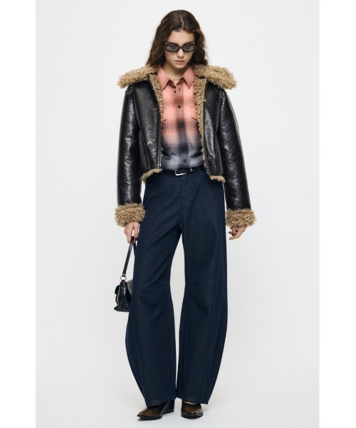 MOUSSY(マウジー)の「【26年AW新作】FADED CHECKED シャツ(シャツ/ブラウス・レディース・ブルー/ブラック・FREE)」の6枚目の写真