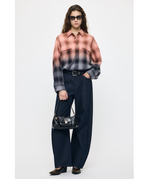 MOUSSY(マウジー)の「【26年AW新作】FADED CHECKED シャツ(シャツ/ブラウス・レディース・ブルー/ブラック・FREE)」の7枚目の写真