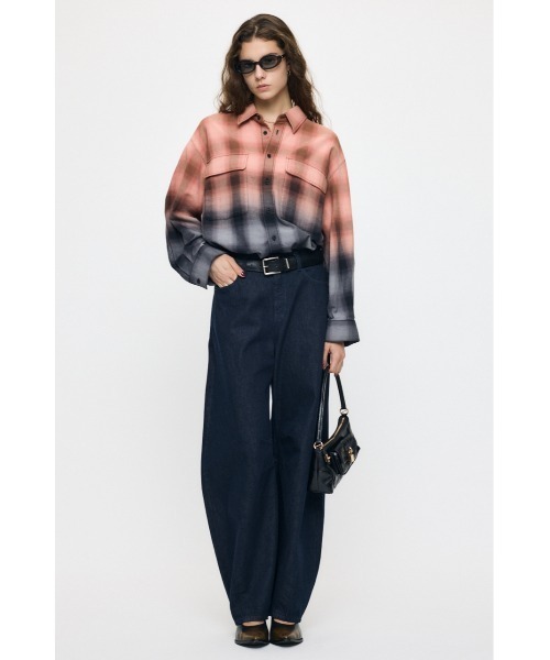 MOUSSY(マウジー)の「【26年AW新作】FADED CHECKED シャツ(シャツ/ブラウス・レディース・ブルー/ブラック・FREE)」の8枚目の写真