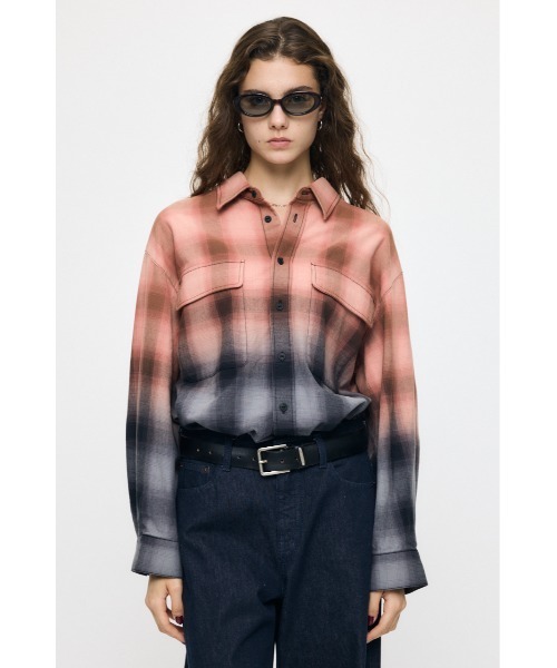MOUSSY(マウジー)の「【26年AW新作】FADED CHECKED シャツ(シャツ/ブラウス・レディース・ブルー/ブラック・FREE)」の10枚目の写真