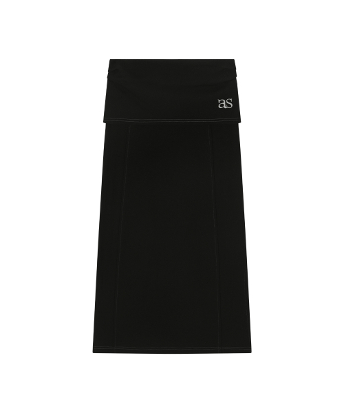 ASON(アズオン)の「DEWY LONG SKIRT / BLACK(スカート・レディース・その他・FREE)」の2枚目の写真