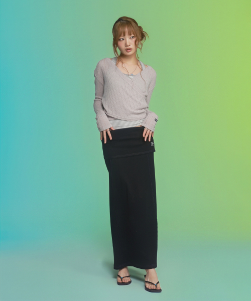 ASON(アズオン)の「DEWY LONG SKIRT / BLACK(スカート・レディース・その他・FREE)」の9枚目の写真