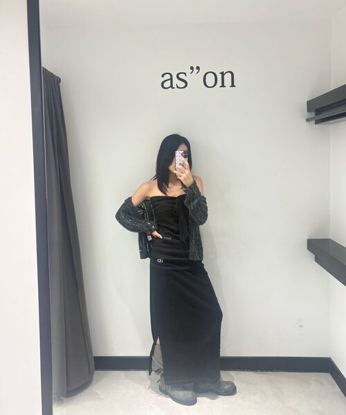ASON(アズオン)の「DEWY LONG SKIRT / BLACK(スカート・レディース・その他・FREE)」の14枚目の写真