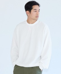 エンボススウェット風ワイドロンT