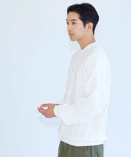 coca（coca）（コカ）の「エンボススウェット風ワイドロンT（Tシャツ/カットソー・メンズ・ホワイト/グレー/ブラック/ダークグリーン・L/M/XL）」の6枚目の写真