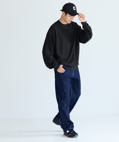 coca（coca）（コカ）の「エンボススウェット風ワイドロンT（Tシャツ/カットソー・メンズ・ホワイト/グレー/ブラック/ダークグリーン・L/M/XL）」の11枚目の写真