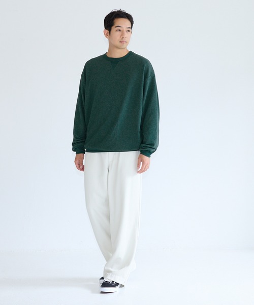 coca（coca）（コカ）の「エンボススウェット風ワイドロンT（Tシャツ/カットソー・メンズ・ホワイト/グレー/ブラック/ダークグリーン・L/M/XL）」の15枚目の写真