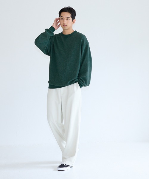coca（coca）（コカ）の「エンボススウェット風ワイドロンT（Tシャツ/カットソー・メンズ・ホワイト/グレー/ブラック/ダークグリーン・L/M/XL）」の18枚目の写真