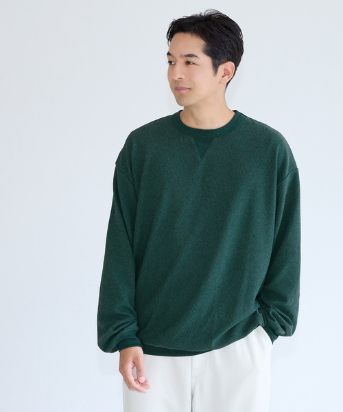 coca（coca）（コカ）の「エンボススウェット風ワイドロンT（Tシャツ/カットソー・メンズ・ホワイト/グレー/ブラック/ダークグリーン・L/M/XL）」の19枚目の写真
