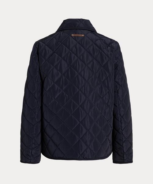 LAUREN RALPH LAUREN(ローレン ラルフ ローレン)の「クレストパッチ ツイルトリム キルテッド ジャケット(ブルゾン・レディース・ネイビー系1・S/M/L/XS/XXS)」の2枚目の写真