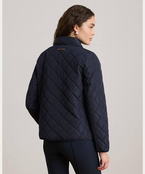 LAUREN RALPH LAUREN(ローレン ラルフ ローレン)の「クレストパッチ ツイルトリム キルテッド ジャケット(ブルゾン・レディース・ネイビー系1・S/M/L/XS/XXS)」の3枚目の写真