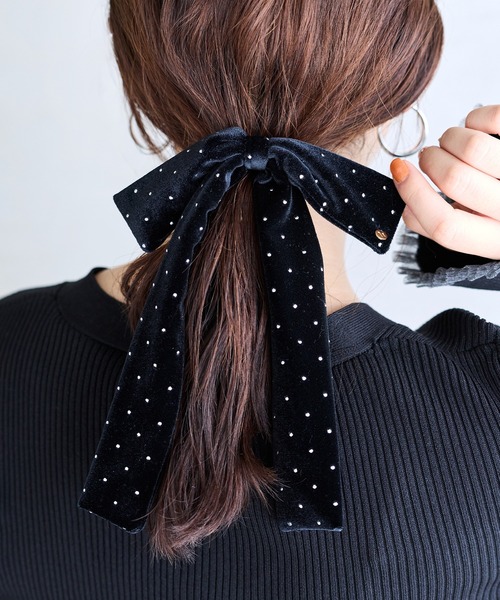 VIS(ビス)の「ベロアリボンヘアカフ(バレッタ/ヘアクリップ・レディース・ブラック系その他/ブラック/ダークブラウン・FREE)」の11枚目の写真