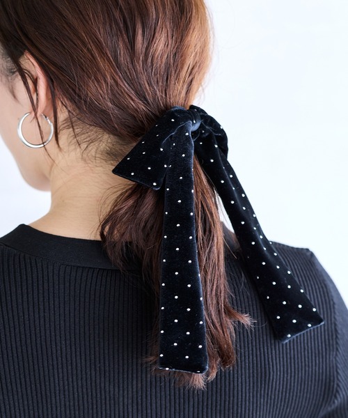 VIS(ビス)の「ベロアリボンヘアカフ(バレッタ/ヘアクリップ・レディース・ブラック系その他/ブラック/ダークブラウン・FREE)」の12枚目の写真