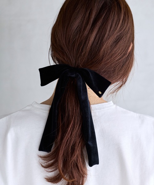 VIS(ビス)の「ベロアリボンヘアカフ(バレッタ/ヘアクリップ・レディース・ブラック系その他/ブラック/ダークブラウン・FREE)」の16枚目の写真