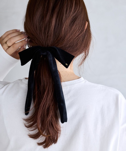 VIS(ビス)の「ベロアリボンヘアカフ(バレッタ/ヘアクリップ・レディース・ブラック系その他/ブラック/ダークブラウン・FREE)」の17枚目の写真