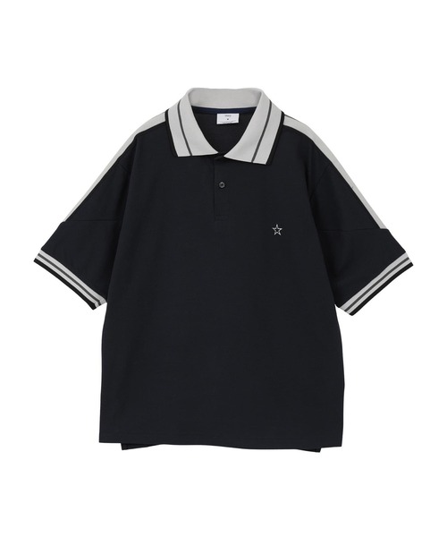 CONVERSE TOKYO(コンバーストウキョウ)の「SIDE LINE POLO SHIRT(Tシャツ/カットソー・レディース・ネイビー/ホワイト/ブラック・SMALL/MEDIUM)」の3枚目の写真