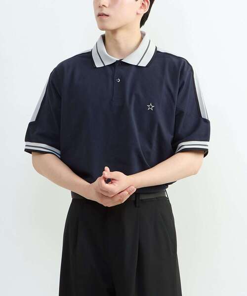 CONVERSE TOKYO(コンバーストウキョウ)の「SIDE LINE POLO SHIRT(Tシャツ/カットソー・レディース・ネイビー/ホワイト/ブラック・SMALL/MEDIUM)」の5枚目の写真