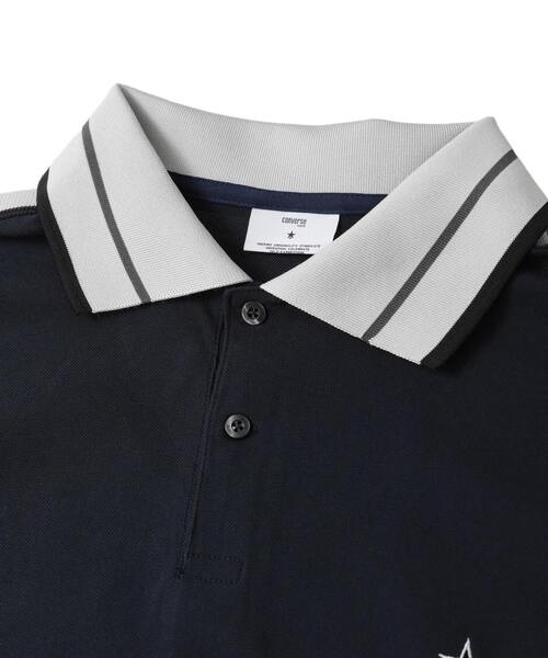 CONVERSE TOKYO(コンバーストウキョウ)の「SIDE LINE POLO SHIRT(Tシャツ/カットソー・レディース・ネイビー/ホワイト/ブラック・SMALL/MEDIUM)」の9枚目の写真