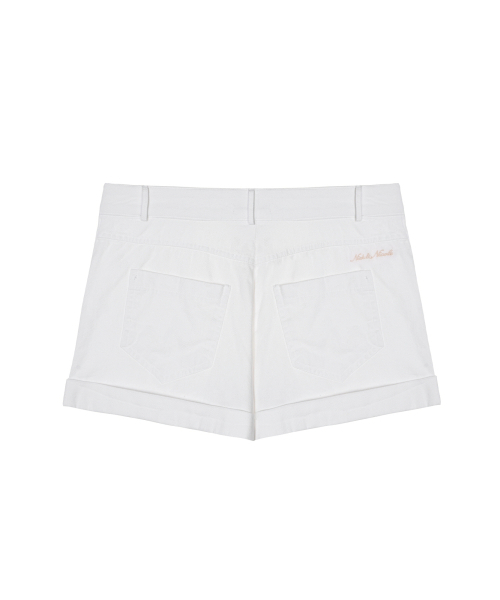 NICK&NICOLE(ニックアンドニコール)の「COTTON ROLL-UP SHORT PANTS_WHITE(その他パンツ・レディース・その他・MEDIUM/SMALL/LARGE)」の2枚目の写真