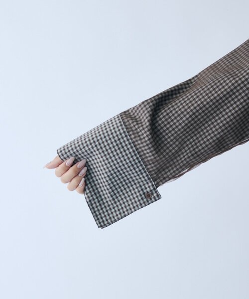 goocy(グーシー)の「チュール被せ長袖シャツ(シャツ/ブラウス・レディース・ブラウン/ネイビー/ホワイト/ブラック・FREE)」の21枚目の写真