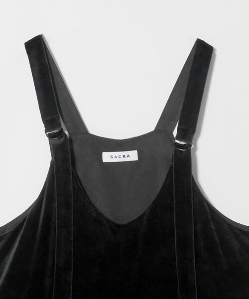 SACRA(サクラ)の「<SACRA>ベロア オールインワン パンツ(つなぎ/オールインワン・レディース・ブラック・38)」の8枚目の写真