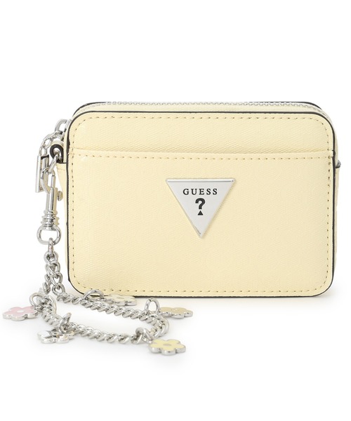 Guess(ゲス)の「LAIKA ID Wristlet(財布・レディース・ブラック/ライトイエロー・ONE SIZE)」の1枚目の写真
