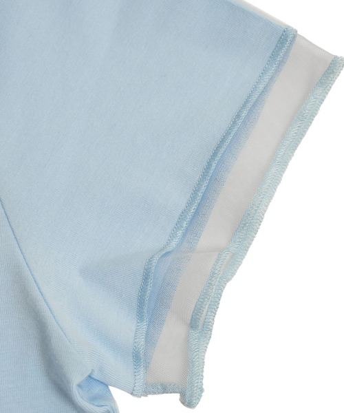 Amly City(アンリーシティ)の「チャーム付きクロップTシャツ(Tシャツ/カットソー・レディース・ネイビー/ベビーピンク/ライトブルー・FREE)」の8枚目の写真