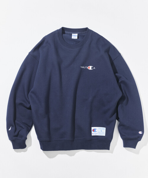 NAUTICA(ノーティカ)の「NAUTICA/ノーティカ Champion × NAUTICA embroidered sweatshirt(スウェット・メンズ・ネイビー/グレー/ブラック・X-LARGE/MEDIUM/XX-LARGE/LARGE)」の3枚目の写真