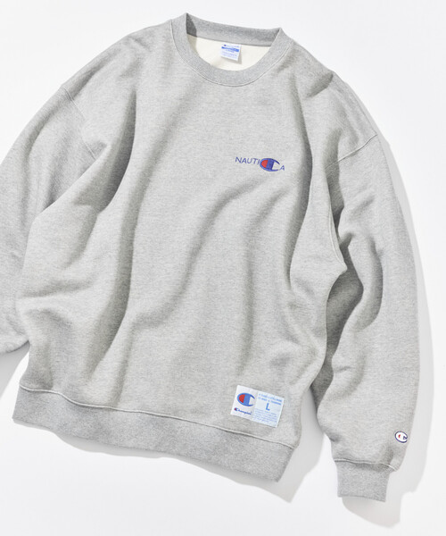 NAUTICA(ノーティカ)の「NAUTICA/ノーティカ Champion × NAUTICA embroidered sweatshirt(スウェット・メンズ・ネイビー/グレー/ブラック・X-LARGE/MEDIUM/XX-LARGE/LARGE)」の2枚目の写真