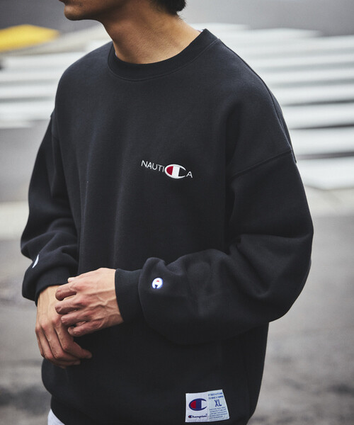 NAUTICA(ノーティカ)の「NAUTICA/ノーティカ Champion × NAUTICA embroidered sweatshirt(スウェット・メンズ・ネイビー/グレー/ブラック・X-LARGE/MEDIUM/XX-LARGE/LARGE)」の6枚目の写真