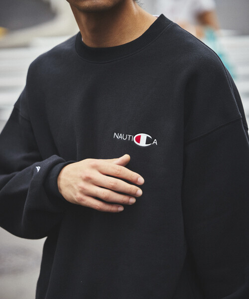NAUTICA(ノーティカ)の「NAUTICA/ノーティカ Champion × NAUTICA embroidered sweatshirt(スウェット・メンズ・ネイビー/グレー/ブラック・X-LARGE/MEDIUM/XX-LARGE/LARGE)」の7枚目の写真