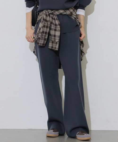 JOURNAL STANDARD relume(ジャーナルスタンダード レリューム)の「【MULTI FUNC+】ニットパンツ(その他パンツ・レディース・ライトグレー/ネイビー/アイボリー・FREE)」の3枚目の写真