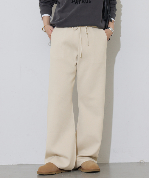 JOURNAL STANDARD relume(ジャーナルスタンダード レリューム)の「【MULTI FUNC+】ニットパンツ(その他パンツ・レディース・ライトグレー/ネイビー/アイボリー・FREE)」の2枚目の写真