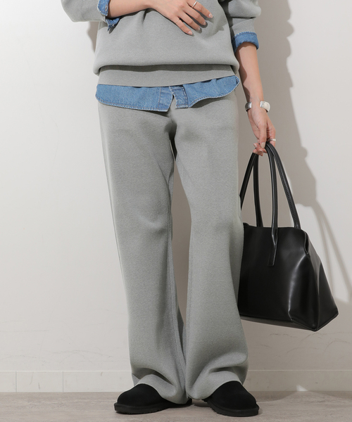 JOURNAL STANDARD relume(ジャーナルスタンダード レリューム)の「【MULTI FUNC+】ニットパンツ(その他パンツ・レディース・ライトグレー/ネイビー/アイボリー・FREE)」の8枚目の写真