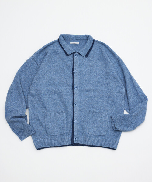 FREAK'S STORE(フリークスストア)の「Firsthand/ファーストハンド フェイクレイヤード ニットジャケット【限定展開】(カーディガン/ボレロ・メンズ・サックスブルー/チャコールグレー/ブラック・LARGE/MEDIUM)」の11枚目の写真