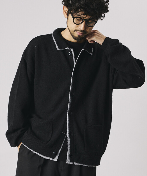 FREAK'S STORE(フリークスストア)の「Firsthand/ファーストハンド フェイクレイヤード ニットジャケット【限定展開】(カーディガン/ボレロ・メンズ・サックスブルー/チャコールグレー/ブラック・LARGE/MEDIUM)」の17枚目の写真