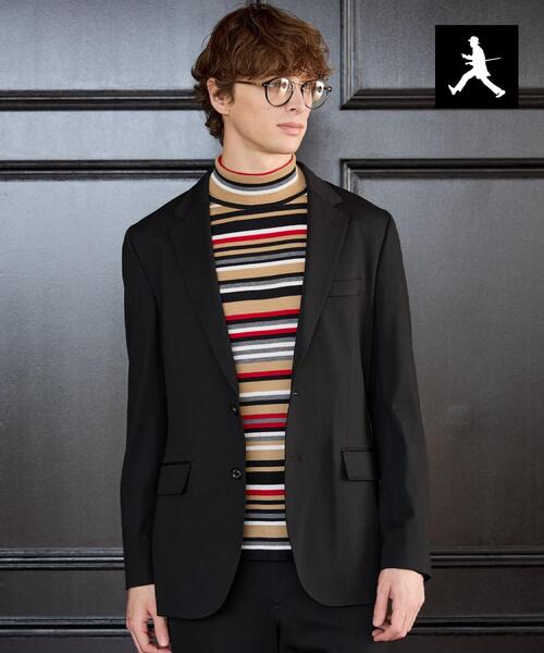 TAKEO KIKUCHI(タケオキクチ)の「【BOWLER HAT LABEL】CARREMANツイルジャージ ジャケット(テーラードジャケット・メンズ・ブラック・04/03/02)」の1枚目の写真