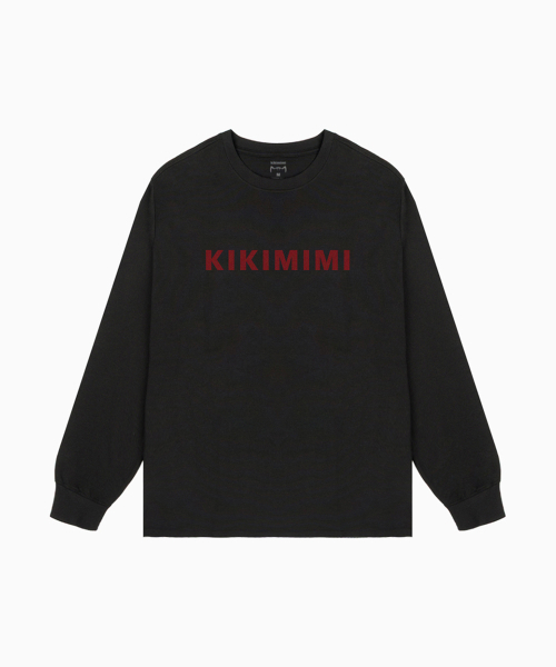KIKIMIMI(キキミミ)の「KIKIMIMI FONT RIB LONGSLEEVES (BLACK)(Tシャツ/カットソー・レディース・ブラック・SMALL/MEDIUM/LARGE)」の1枚目の写真