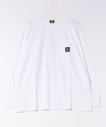 【BRKNHOME/ブロークンホーム】【大胆なバックプリントがインパクト抜群】バックプリントロンT オーバーサイズ ドロップショルダー 胸ポケット付き ユニセックス