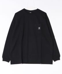 【BRKNHOME/ブロークンホーム】【大胆なバックプリントがインパクト抜群】バックプリントロンT オーバーサイズ ドロップショルダー 胸ポケット付き ユニセックス