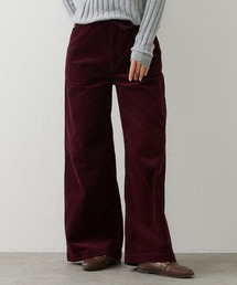 EDWIN LADIES ノンストレッチ コーデュロイ イージーワイドパンツ