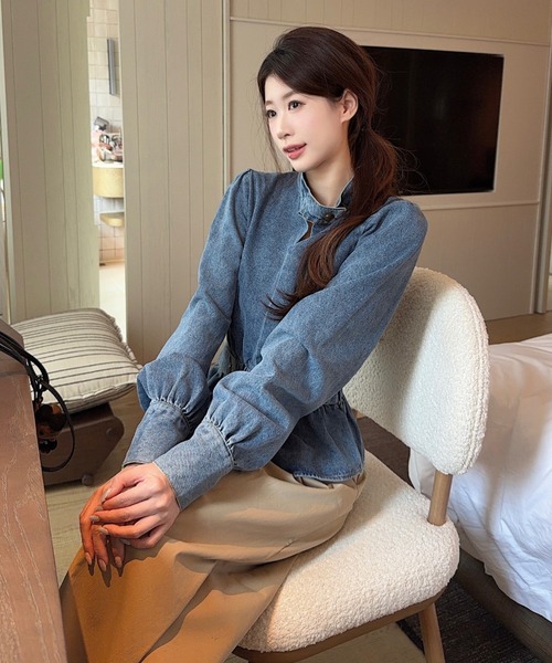 FAVORITO(ファヴォリート)の「ウエストマークデニムトップス(その他トップス・レディース・ブルー・S/M/L)」の12枚目の写真