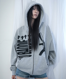 BADEE フードジップアップ (MELANGE GRAY) F26ZA511