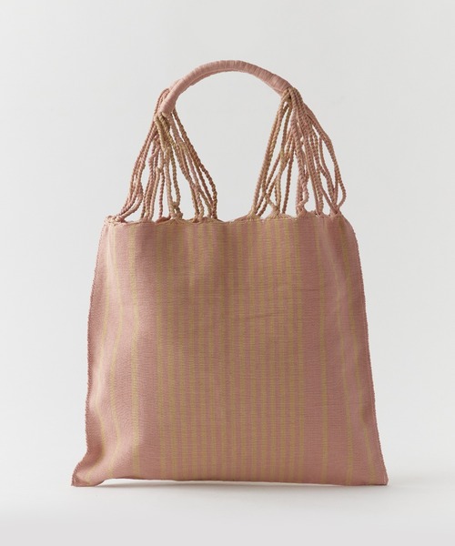 OJO DE MEX（オホデメックス）の「OJO DE MEX/オホデメックス Cotton Fold bag Mini フォールドミニトートバック（トートバッグ・レディース・ピンク/イエロー・FREE）」の2枚目の写真
