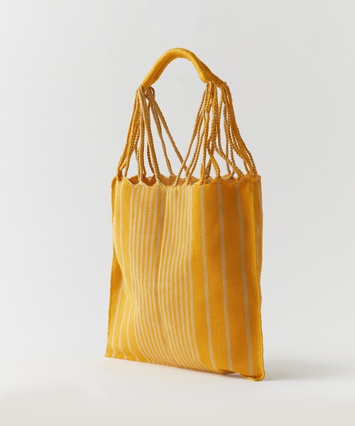 OJO DE MEX（オホデメックス）の「OJO DE MEX/オホデメックス Cotton Fold bag Mini フォールドミニトートバック（トートバッグ・レディース・ピンク/イエロー・FREE）」の4枚目の写真