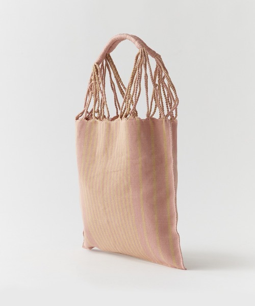 OJO DE MEX（オホデメックス）の「OJO DE MEX/オホデメックス Cotton Fold bag Mini フォールドミニトートバック（トートバッグ・レディース・ピンク/イエロー・FREE）」の3枚目の写真