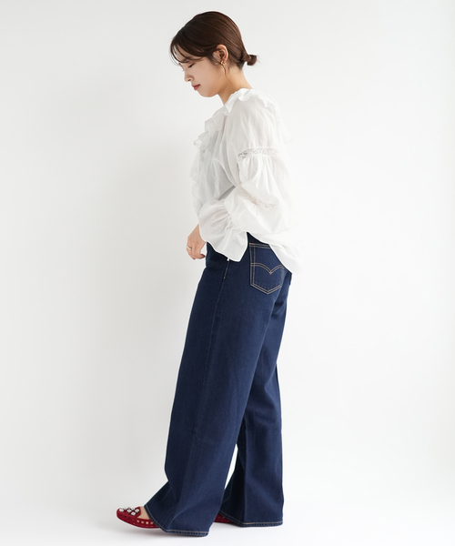 SLOBE IENA(スローブイエナ)の「VIOLETTE ROOM/バイオレットルーム レースブラウス VR263113(シャツ/ブラウス・レディース・ブラック/ホワイト・FREE)」の10枚目の写真