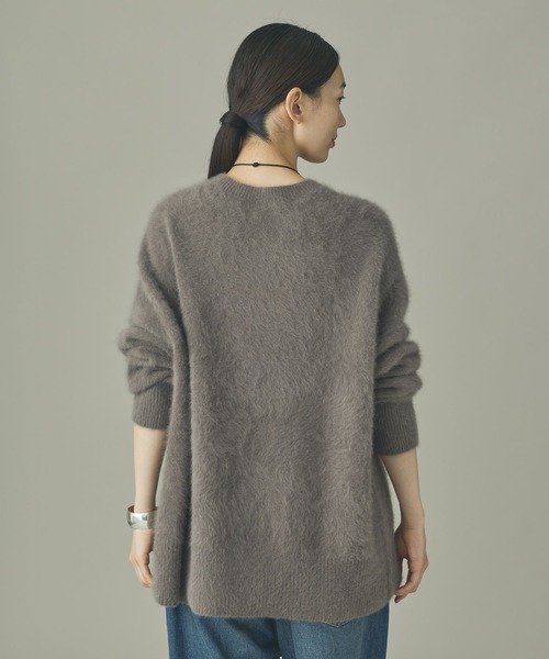 Curensology(カレンソロジー)の「Curensology(カレンソロジー)/FOXカシミヤクルーネックロングプルオーバー(ニット/セーター・レディース・オフホワイト/ブラウン系その他/ブラック・FREE)」の18枚目の写真