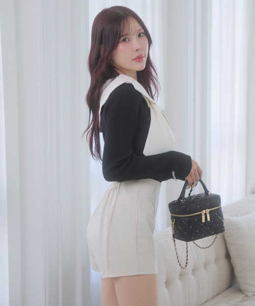 LIPSERVICE(リップサービス)の「2wayアシメティアードロングスカート(スカート・レディース・ブラック/アイボリー・M/S)」の11枚目の写真